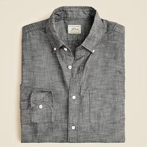 J. Crew Mens Organic Cotton Chambray shirt, slim XS